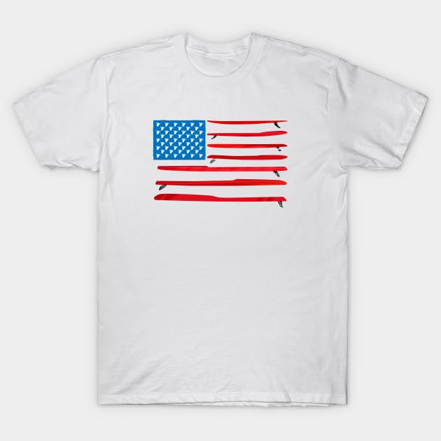 USA Stand-Up paddleboard Surf Shaka Flag T-Shirt by comecuba67